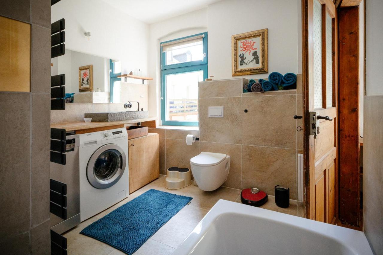 The Upholstery Tinyhouse Deluxe Eco Chalet Kreativ Citynah 开姆尼茨 外观 照片