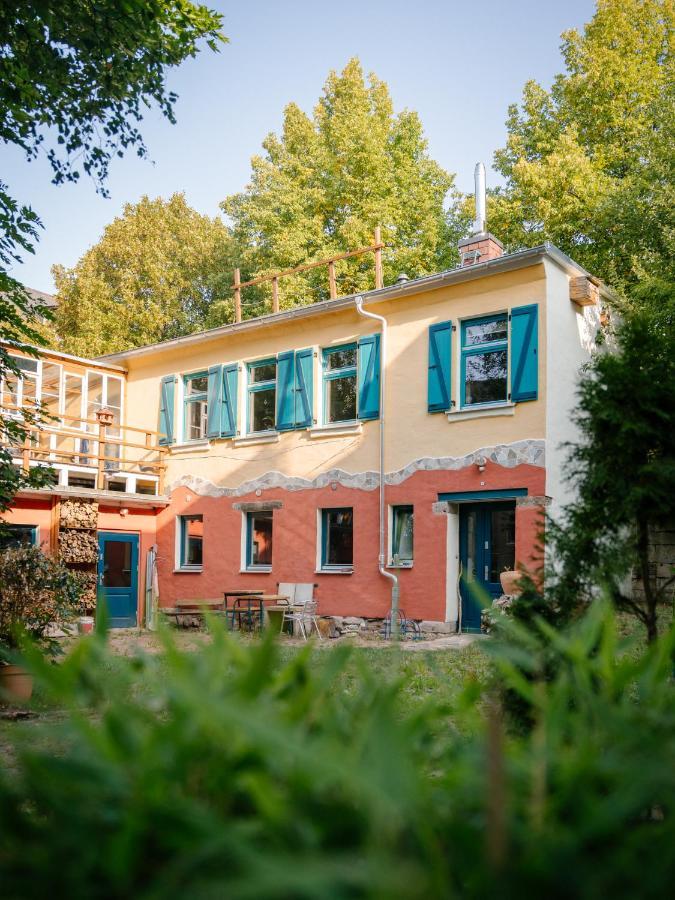 The Upholstery Tinyhouse Deluxe Eco Chalet Kreativ Citynah 开姆尼茨 外观 照片