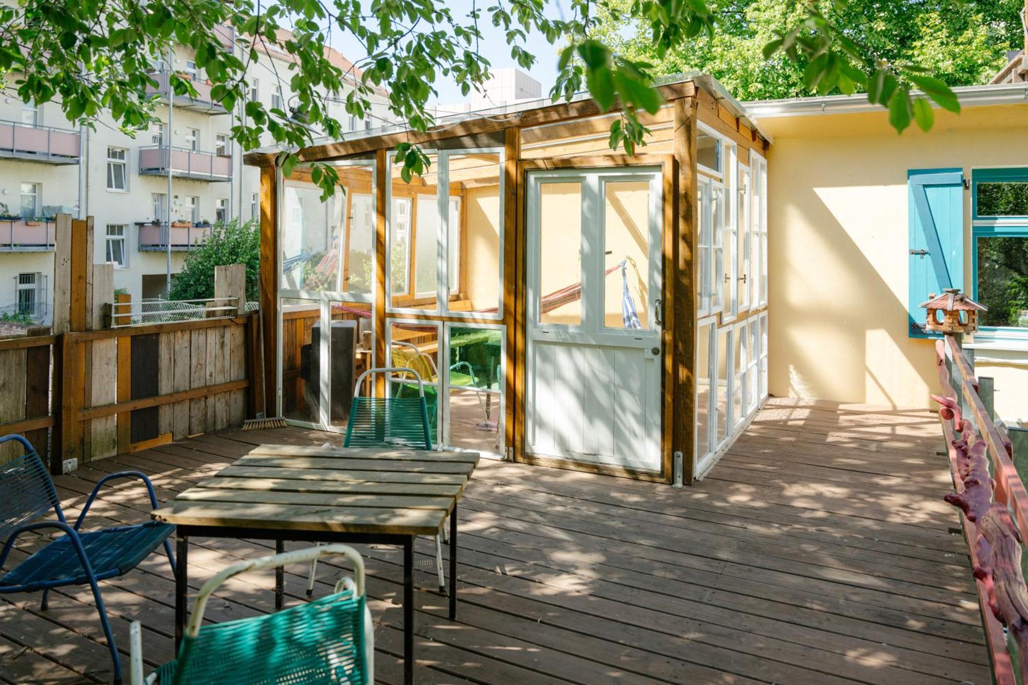 The Upholstery Tinyhouse Deluxe Eco Chalet Kreativ Citynah 开姆尼茨 外观 照片