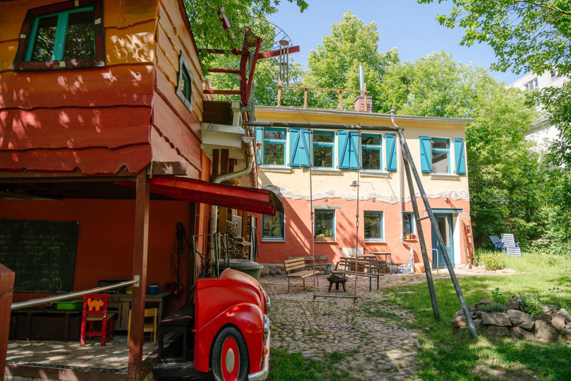 The Upholstery Tinyhouse Deluxe Eco Chalet Kreativ Citynah 开姆尼茨 外观 照片